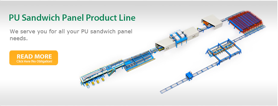 PU sanswich panel line
